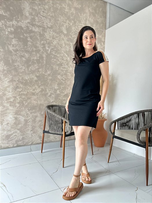 Vestido Baby, Stilo Camisão, Com Detalhes No Ombro -Slim Size