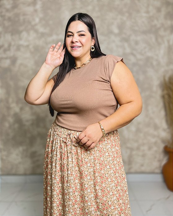 Blusa Estilo Muscle Tee - Plus Size