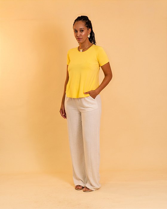 Blusa Manga Raglan E Acabamento Em Viés Na Gola - Slim Size