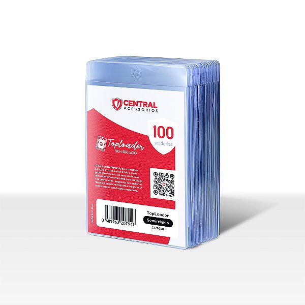 Protetor de cards semi-rígido transparente - pack com 10 unidades