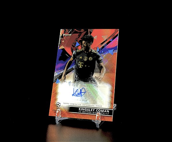 Kingsley Coman Autógrafo 16/25  - 2021-22 Topps Finest UCL