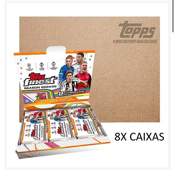 [BREAK 175] CASE BREAK 8X CAIXAS 2024-25 Topps FINEST - 16x Autógrafos Garantidos (Escolha seu Time/Jogador)