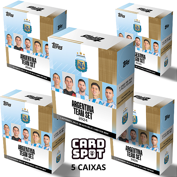 [BREAK 177] 2024/25 Topps Argentina Team Set 5x Set Box- Autógrafo ou Relic Garantido (PYP Escolha seu Jogador)