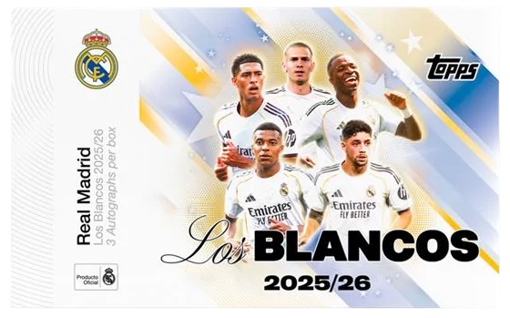 [BREAK_197] 2025-26 Topps Real Madrid Los Blancos - 3 autógrafos por caixa (PYP - Escolha o seu jogador)