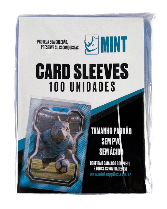 Sleeve plástico para cards MINT - pacote 100 unidades