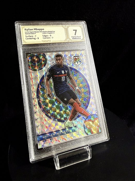 Kylian Mbappe Stained Glass - 2021-22 Panini Mosaic FIFA Road to World Cup