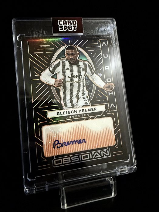 Gleison Bremer Autógrafo /75 Aurora - 2022-23 Panini Obsidian Soccer