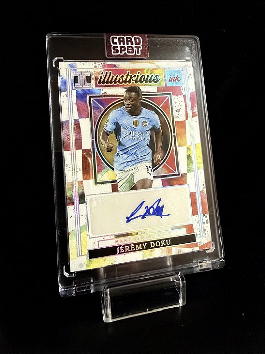 Jérémy Doku Autógrafo 15/25 - 2024-25 Panini Impeccable Premier League