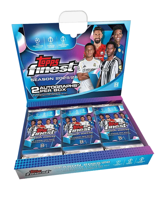[LACRADO] 2025-26 Topps Finest Uefa Club Competitions - 2 autógrafo por caixa