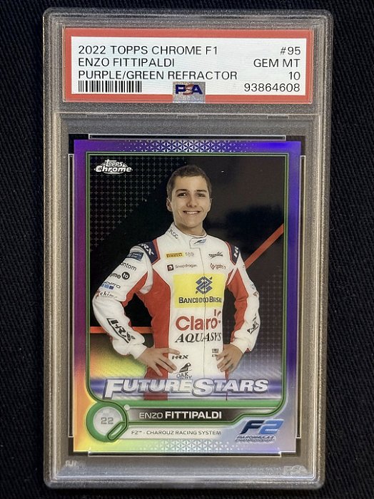 Enzo Fittipaldi PSA 10 Paralela Purple/Green - 2022 Topps Chrome Formula 1