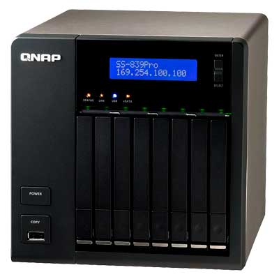 SS-839-PRO Qnap - Storage NAS 8 Baias SATA