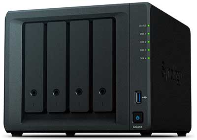 DS418 Synology Diskstation - Storage NAS 4 Bay até 40TB