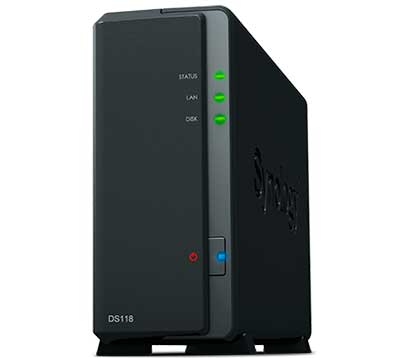 Synology DS118 DiskStation - Storage NAS 1 Baia até 12TB