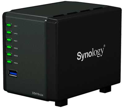 DS419slim Synology DiskStation - Storage NAS 4 Baias SATA