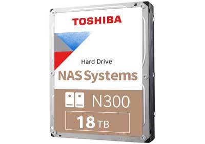 HD Interno NAS 18TB Toshiba N300 - HDWG51JUZSVA 7200 RPM SATA