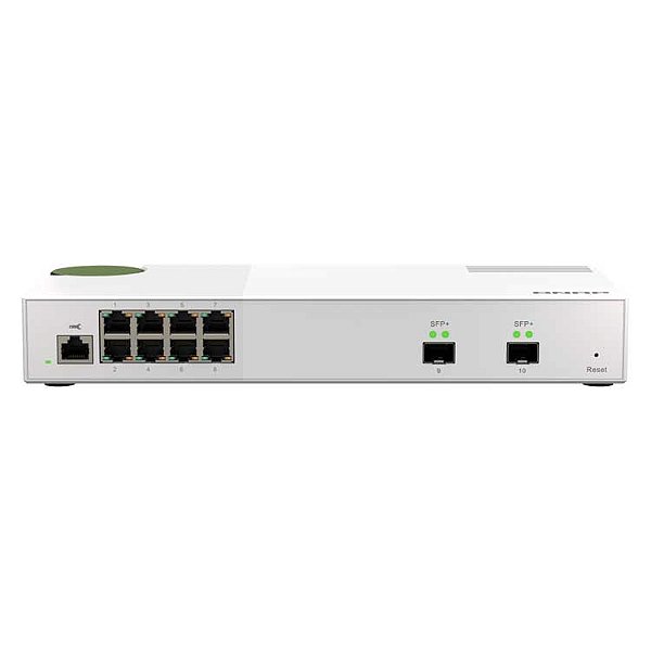 QSW-M2108-2S Qnap - Switch Gerenciável de 10x portas SFP+/RJ45