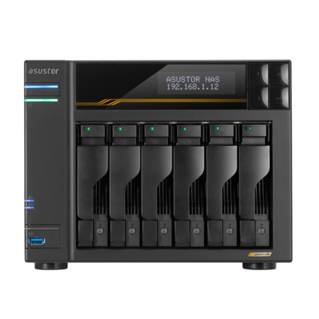 Asustor AS6806T - Storage NAS 6 Bay Lockerstor 6 p/ HDD SATA/NVMe