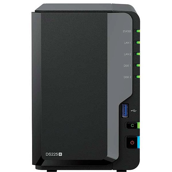 DS225+ Synology DiskStation - Storage NAS 2 Bay p/ HDD SATA/NVMe