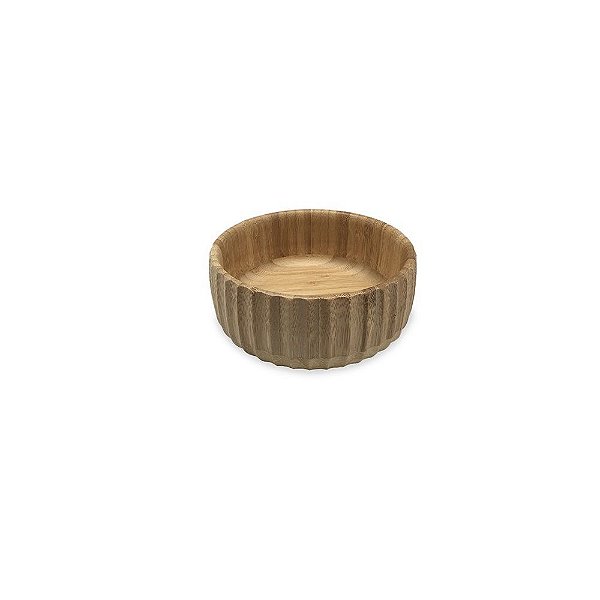Bowl Canelado De Bambu Médio 19cm