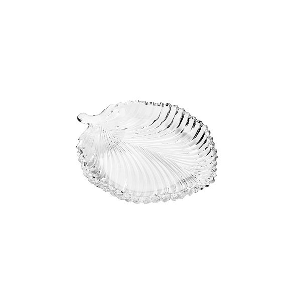 Folha Decorativa de Cristal Leaf 20,5cm x 17cm x 2,5cm