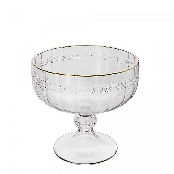 Conjunto 6 Taças para Sobremesa de Cristal com Fio de Ouro Imperial 200ml - Lyor