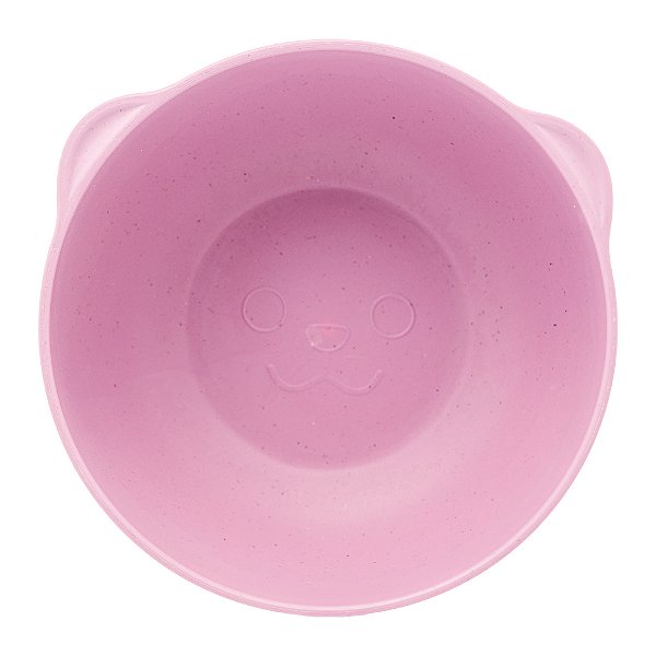 Bowl de Bambu e PP Baby Bear Rosa 13,5x13,5x6,5cm - Lyor
