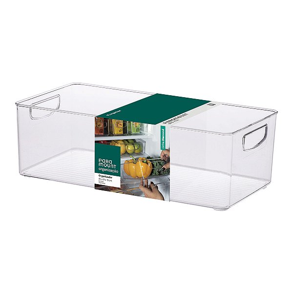 Organizardor Acrílico Transparente Diamond 40x21x13cm - Paramount