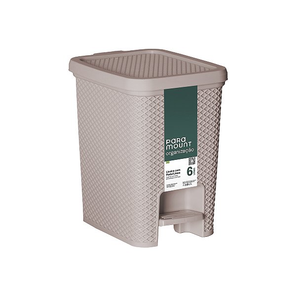 Lixeira Línea com Pedal 6L Rosê - Paramount