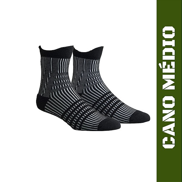 MEIA COOLMAX GALAPAGOS MIDSTRIDE PRETA