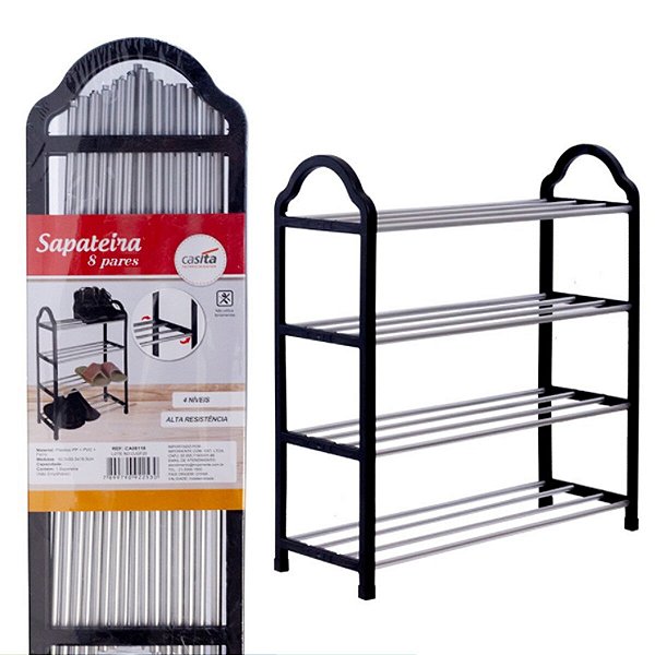 Sapateira 8 Pares Organizador Quarto Prateleira Closet Home
