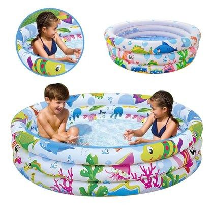 Piscina Inflável 180 Litros Fundo Do Mar Infantil Criança