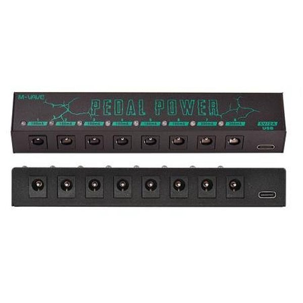 Fonte para Pedais M-Vave Pedal Power 8 Entradas Pedais Portatil