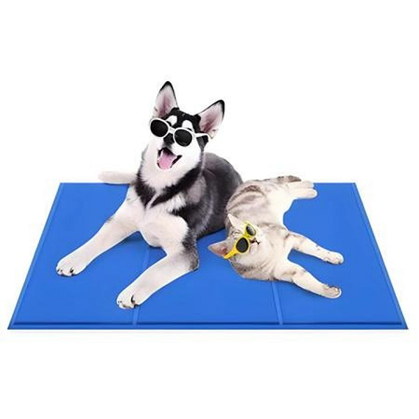 Tapete Gelado Refrescante Pet Cachorro Cães e Gatos Grande 90 x 50cm