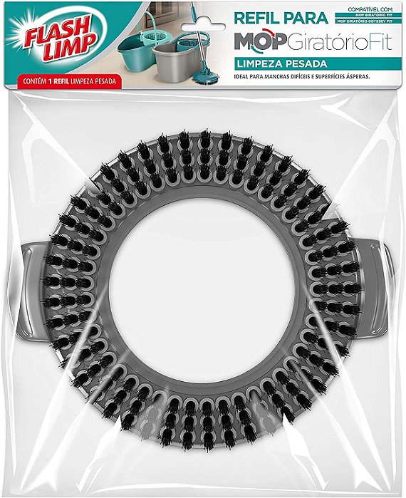 Refil Mop Giratório Fit FlashLimp Limpeza Pesada Original RMOP7191