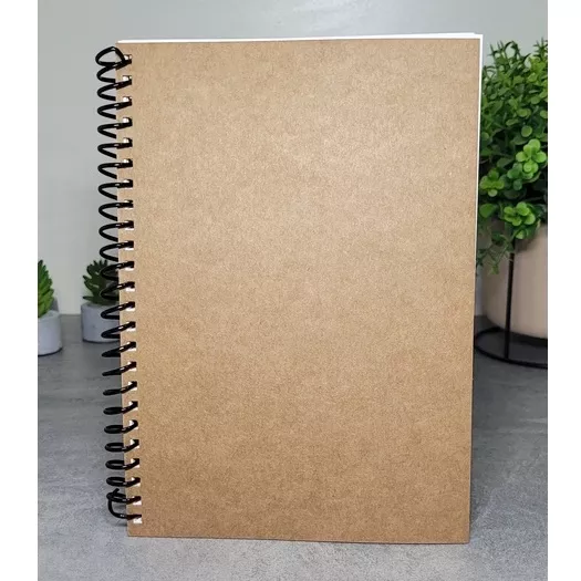 Caderno Kraft Sketchbook Com Espiral