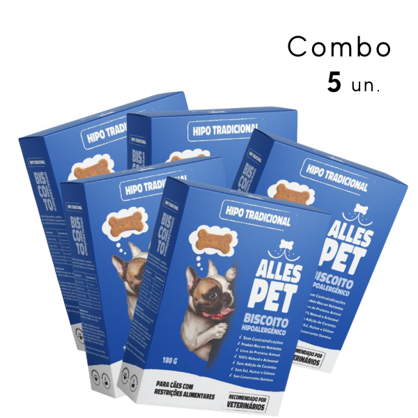 Petisco Hipoalergênico Tradicional 180 gr (Combo 5 unidades)