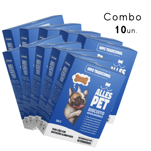 Petisco Hipoalergênico Tradicional 180 gr (Combo 10 unidades)