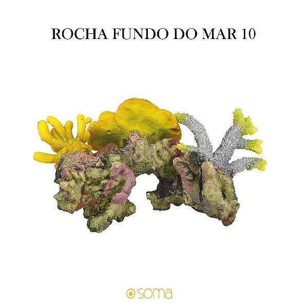 ENFEITE DE RESINA SOMA ROCHA FUNDO DO MAR 10 (27x 21x 29CM)