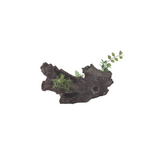 ENFEITE DE RESINA BOYU TRONCO COM PLANTA 61 (RO-2261)