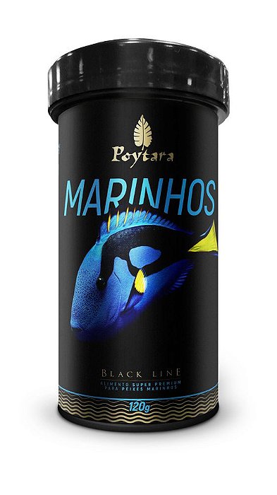RACAO POYTARA  BLACK LINE MARINHOS PELLETS M 120G