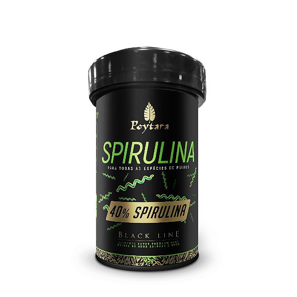 RACAO POYTARA  BLACK LINE SPIRULINA 40% PELLETS M  45G