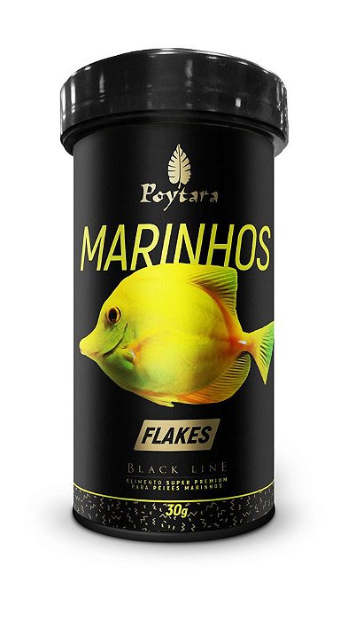 RACAO POYTARA  BLACK LINE MARINHOS FLAKES 30G