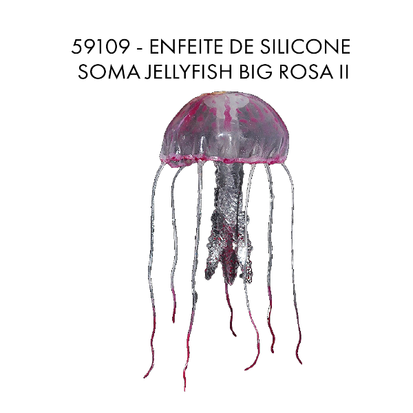 ENFEITE DE SILICONE SOMA JELLYFISH BIG AZUL