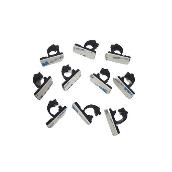 Fixador de Cabo - Autocolante - Pacote com 10 Unidade - DIMMAX