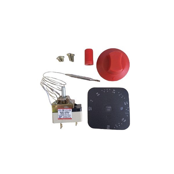 Conjunto Termostato 50-190C 30A  para Fritadeira Elétrica de Mesa FAM5 / FZM5 / FZM8 Croydon - Original