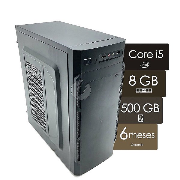 Pc Computador i5 8GB + 500GB HD - Desktop com Garantia 6 meses - CPU Intel Core i5