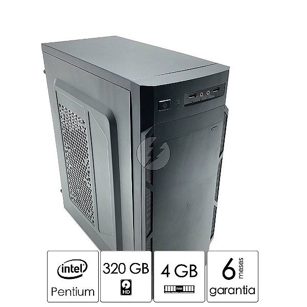 Computador Dual Core E5400 2,7GHz + 4GB + 320GB HD + WiFi - Desktop Novo com Garantia