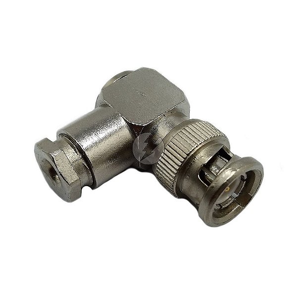 Conector Bnc para Cabo Coaxial: Macho, Em L, 90 Grau