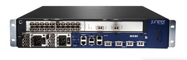 Roteador Juniper MX80,  MX80-AC: 80Gb, 4 portas SFP+ 10Gb