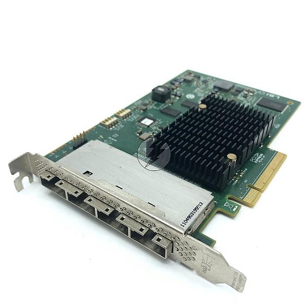 Placa Controladora LSI SAS9201-16E: PCI-E 2.0 X8, 6GB, 4x SFF-8088